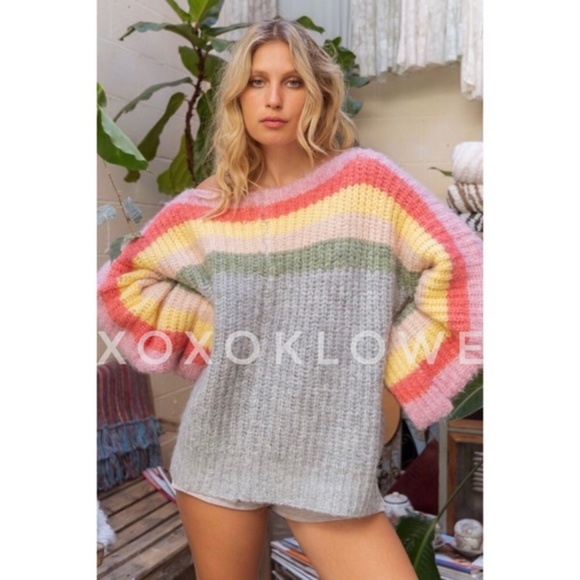 Rainbow Oversized Sweater - Picture 1 of 4